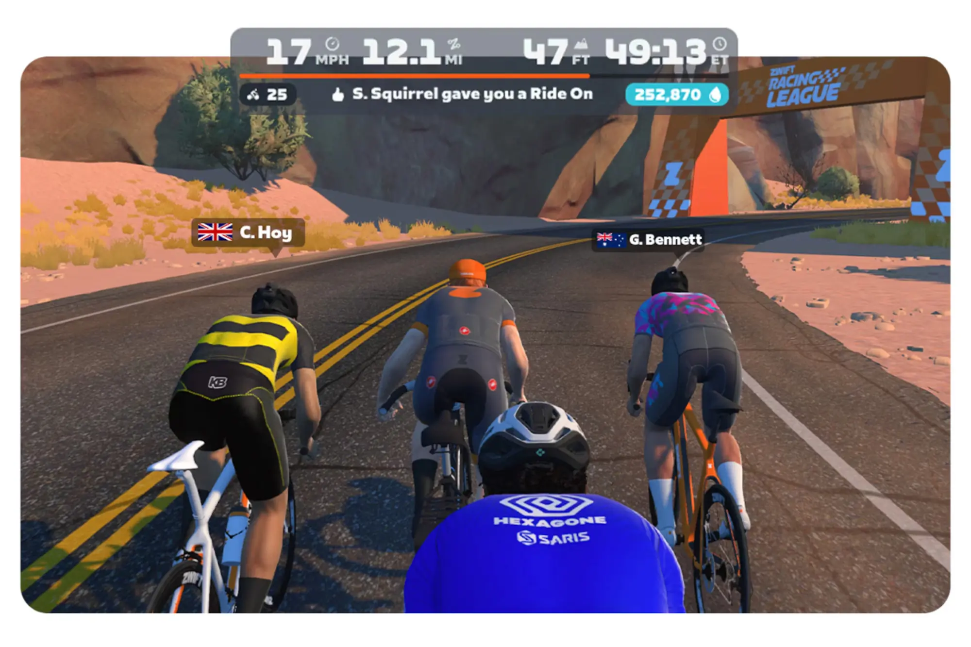 Zwift screenshot