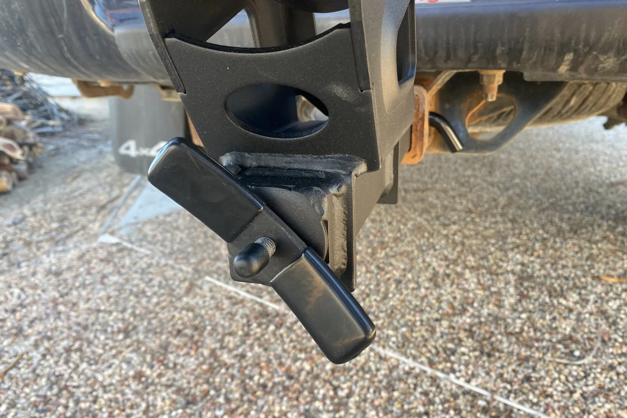 The no-wobble knob on the Hollywood Racks CrossTrack