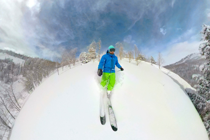 Selfie:,Freeride,Skier,Goes,For,A,Ride,In,The,Cold