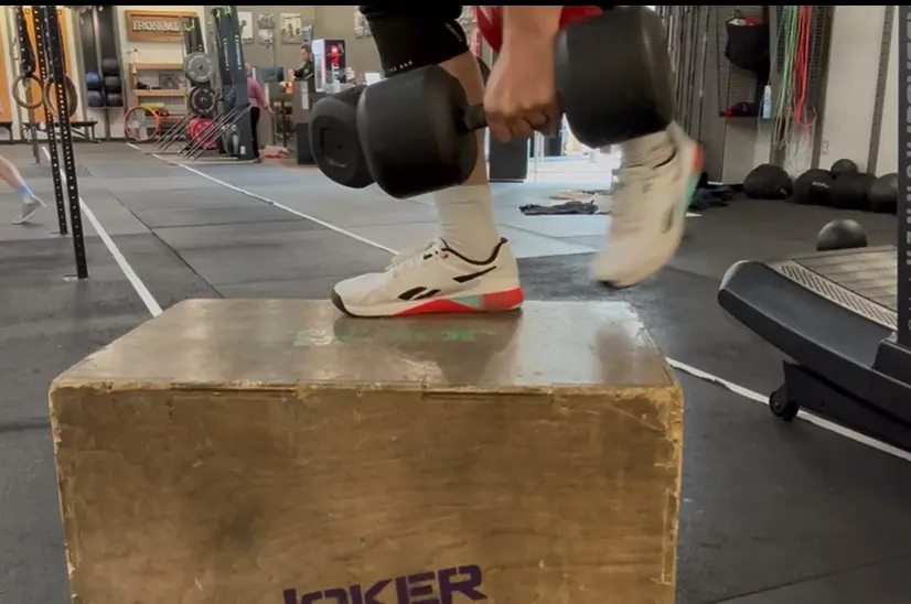 Reebok Nano X5 doing box step overs