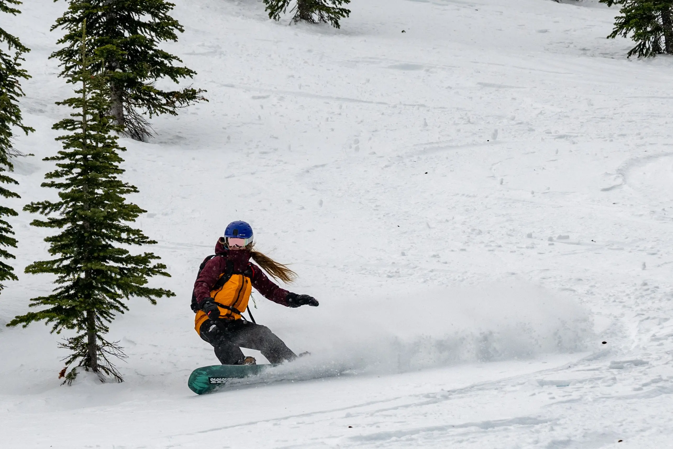 Testing the waterproofness and windproofness on The North Face Women’s Summit Series Verbier GORE-TEX Bibs; (photo/Alex Pashley)
