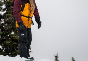 Testing The North Face Women’s Summit Series Verbier GORE-TEX Bibs; (photo/Alex Pashley)