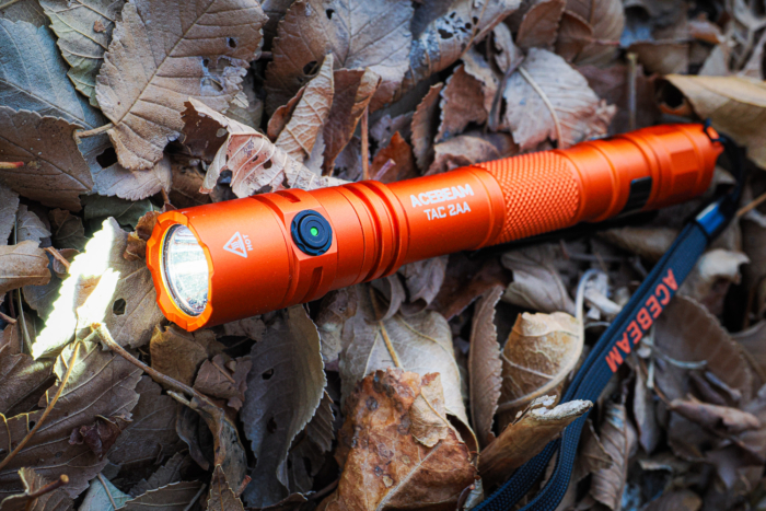 Acebeam TAC 2AA orange flashlight