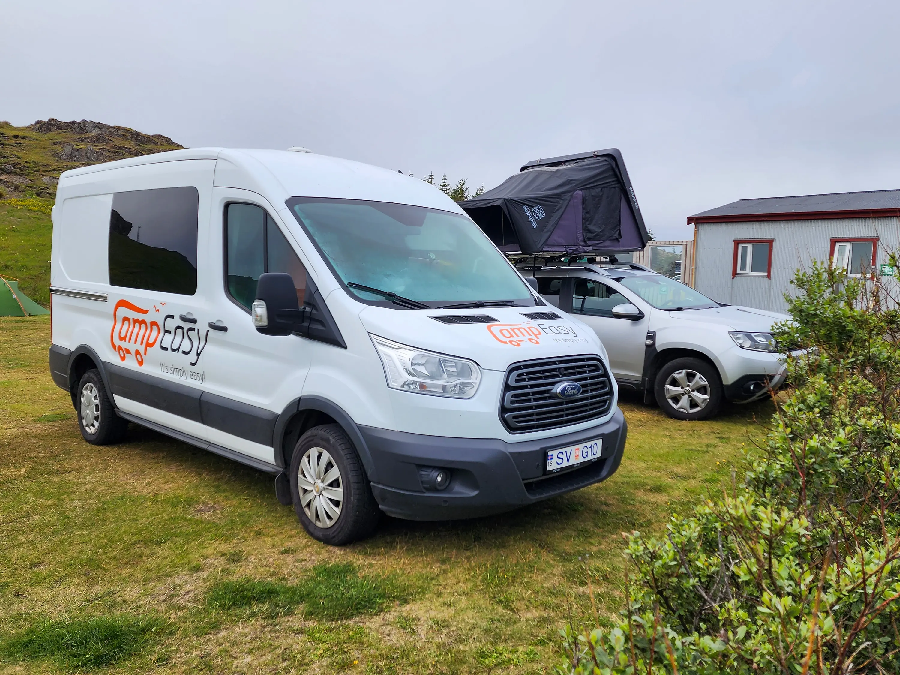 Rented Camper Van and Dacia with RTT