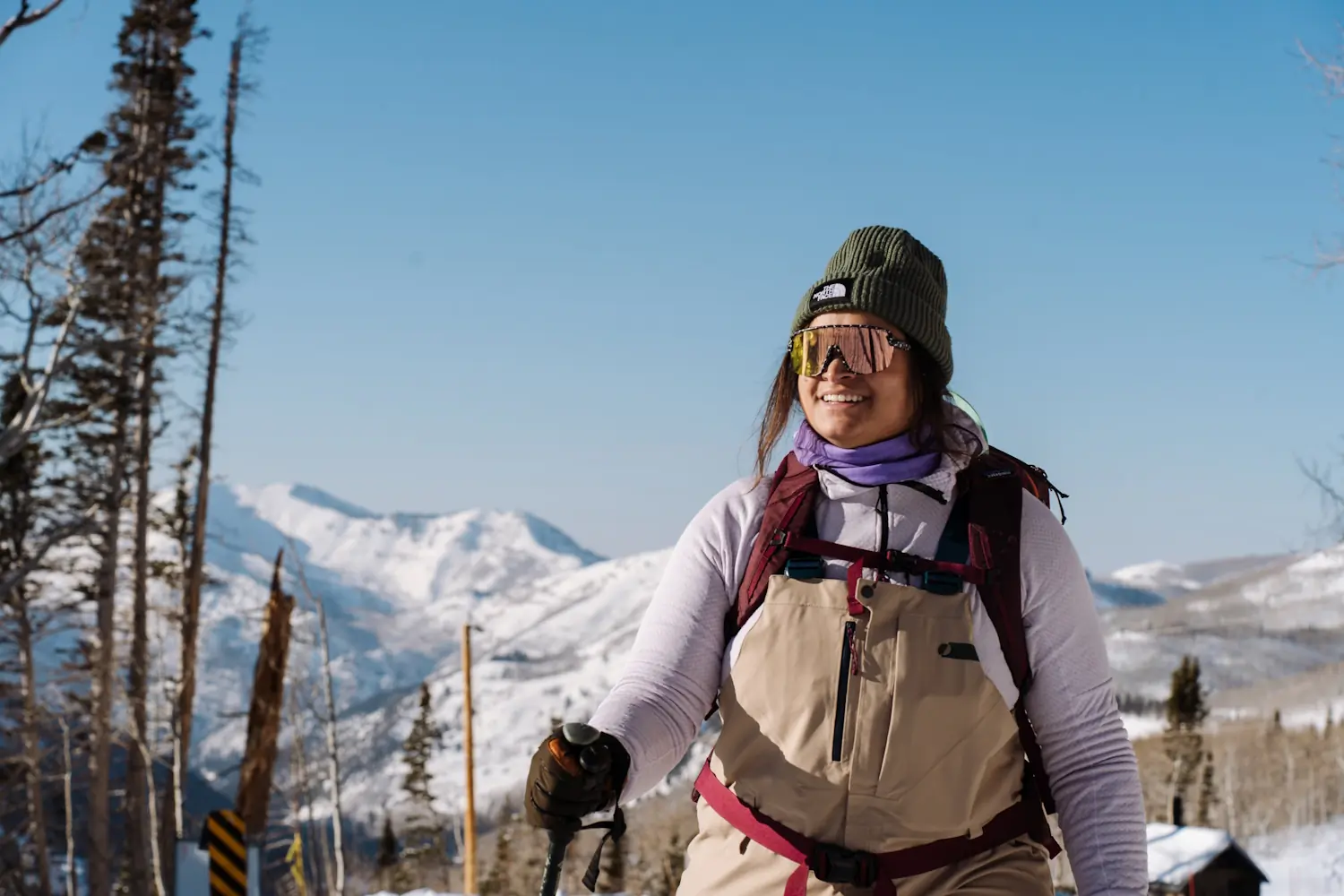 woman wearing the TREW Gear Chariot Plus Bib