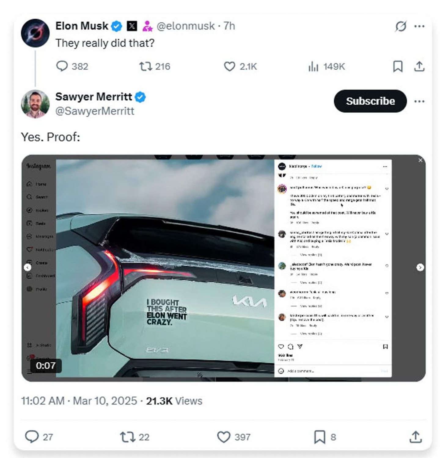 Kia Elon sticker