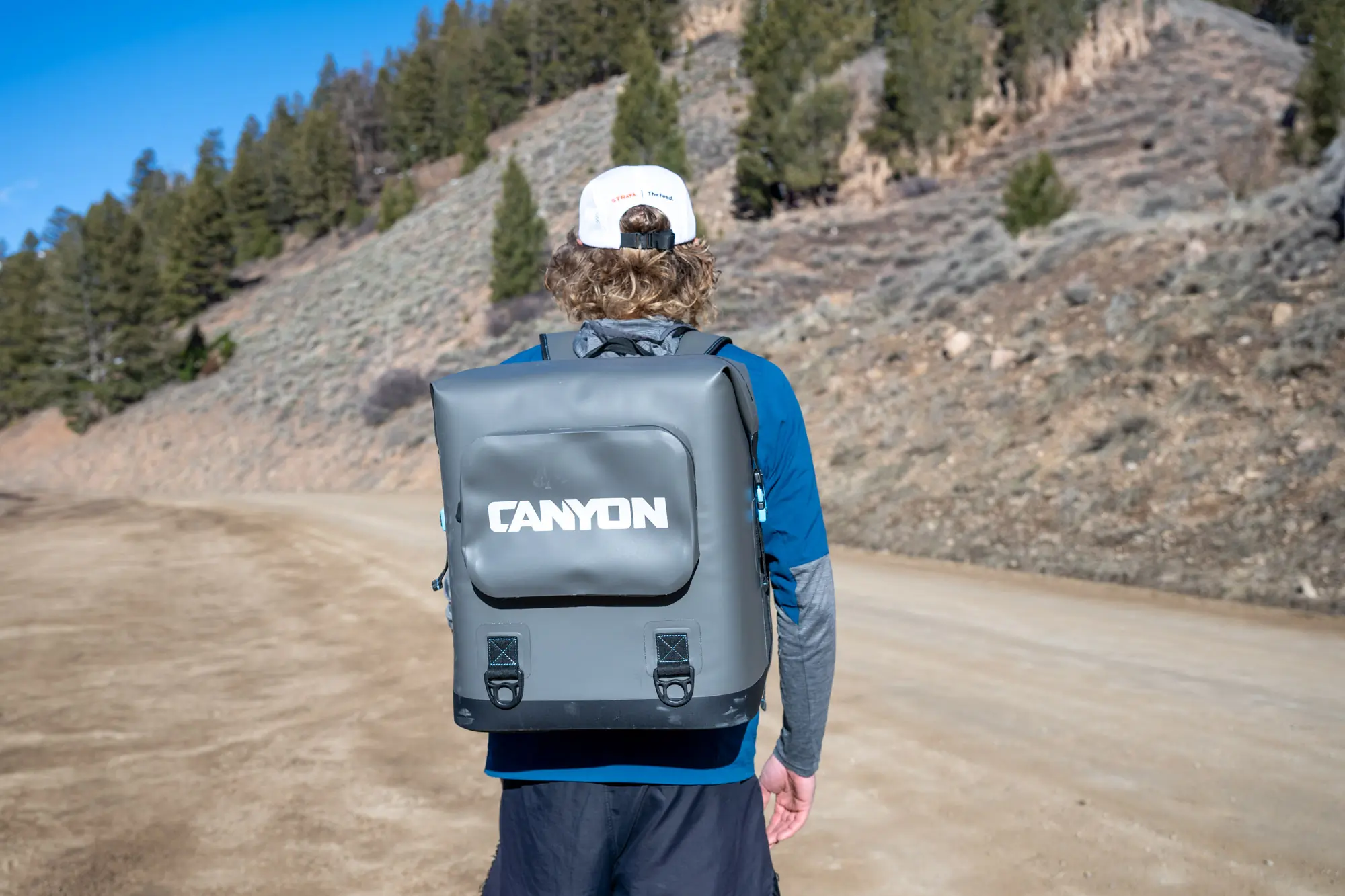 Canyon Coolers Nomad Go Backpack Cooler being worn by tester; PC Constance Mahoney