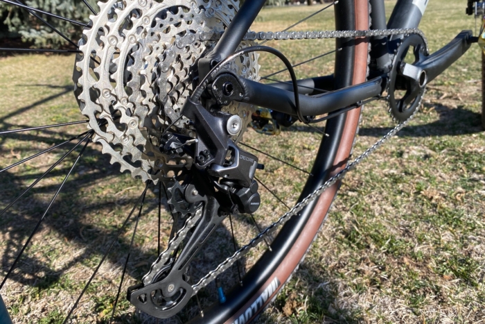 The Deore drivetrain on the Eaglebear bike