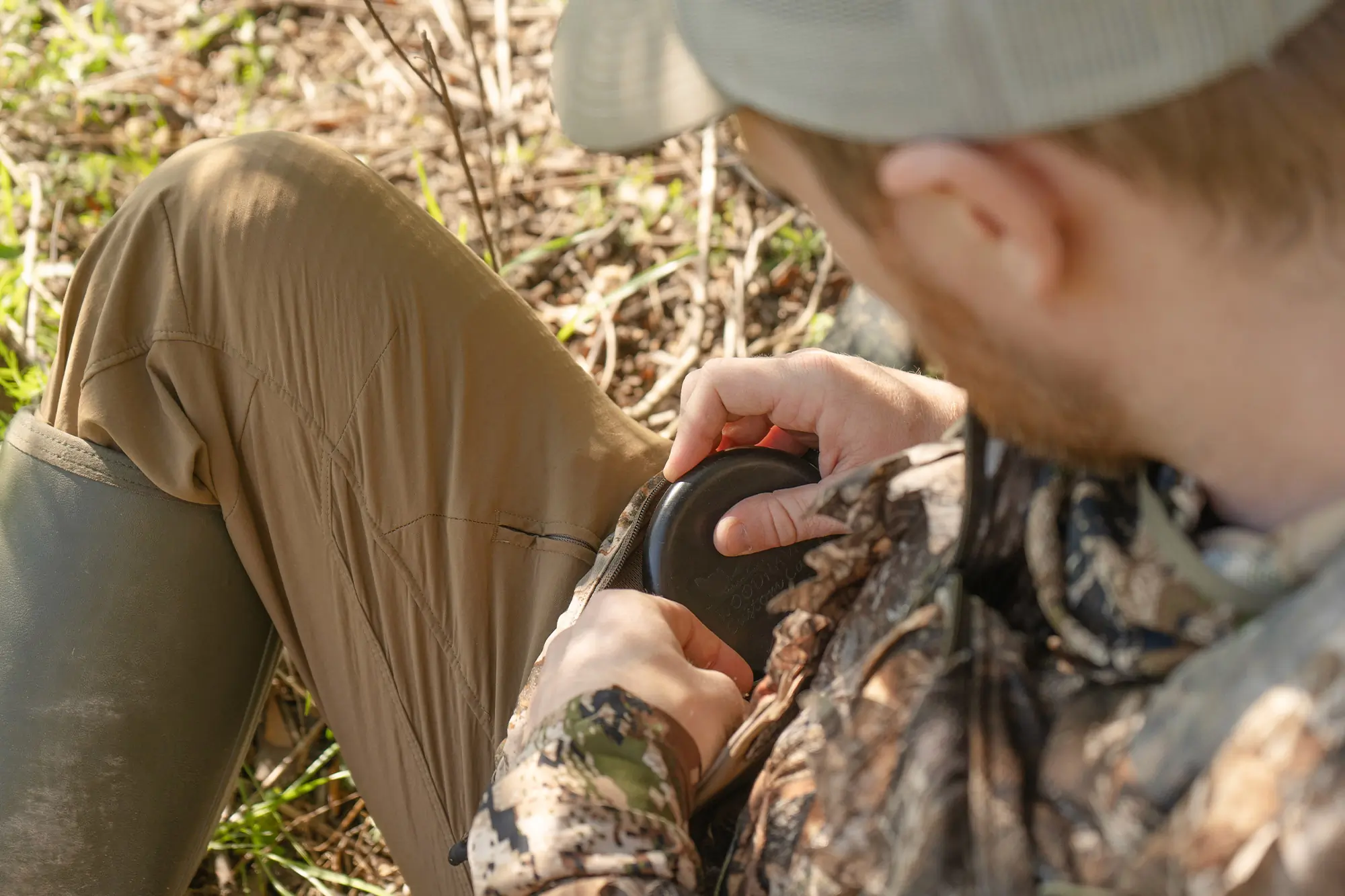 First Lite Treeline Turkey Vest pocket detail