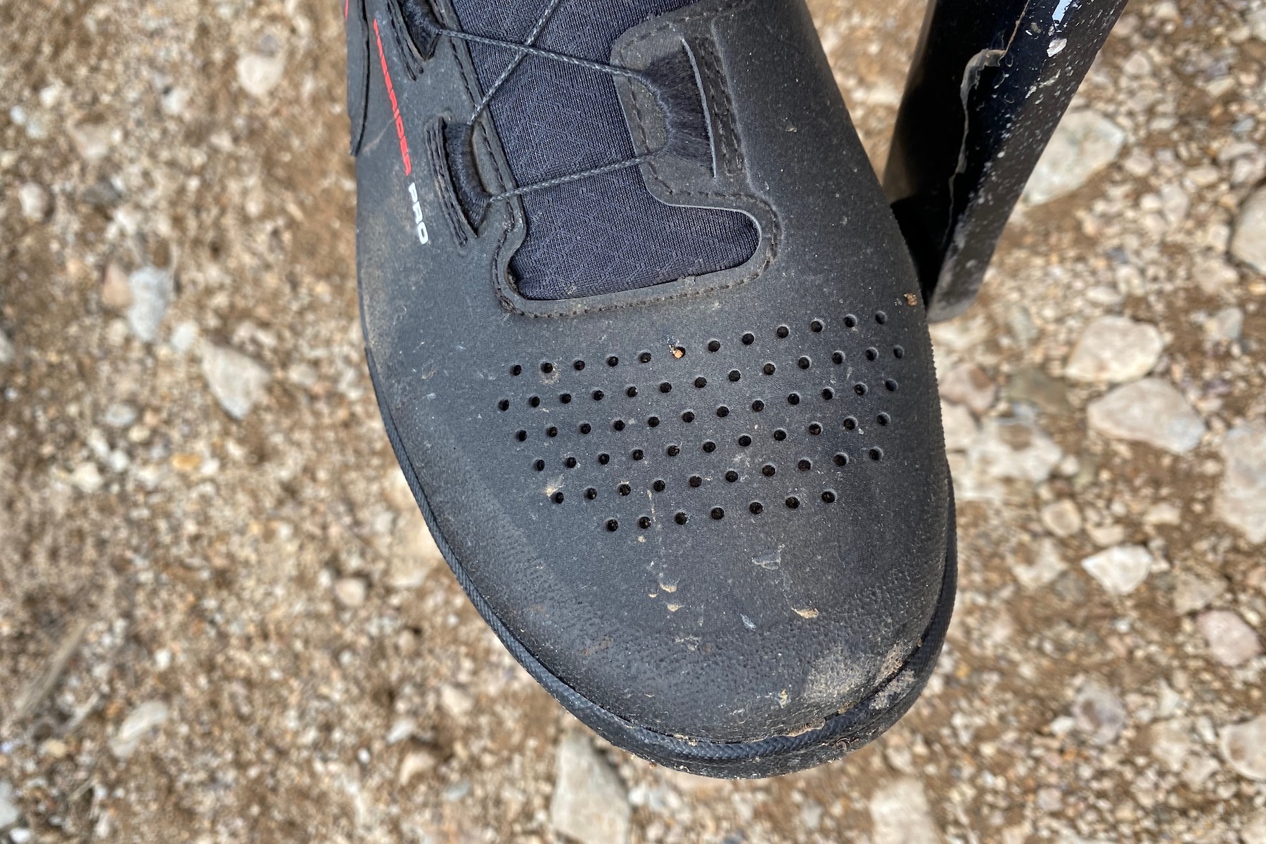 The perforations in the uppers on the toe box of the Freerider Pro BOA shoes