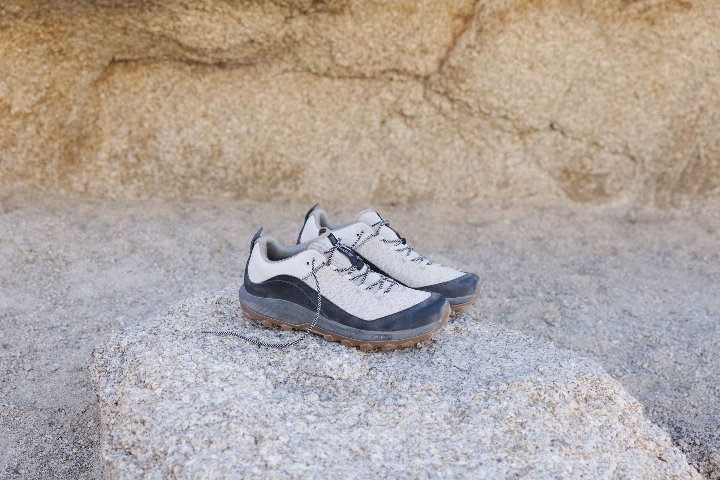 Hiking shoes on rock