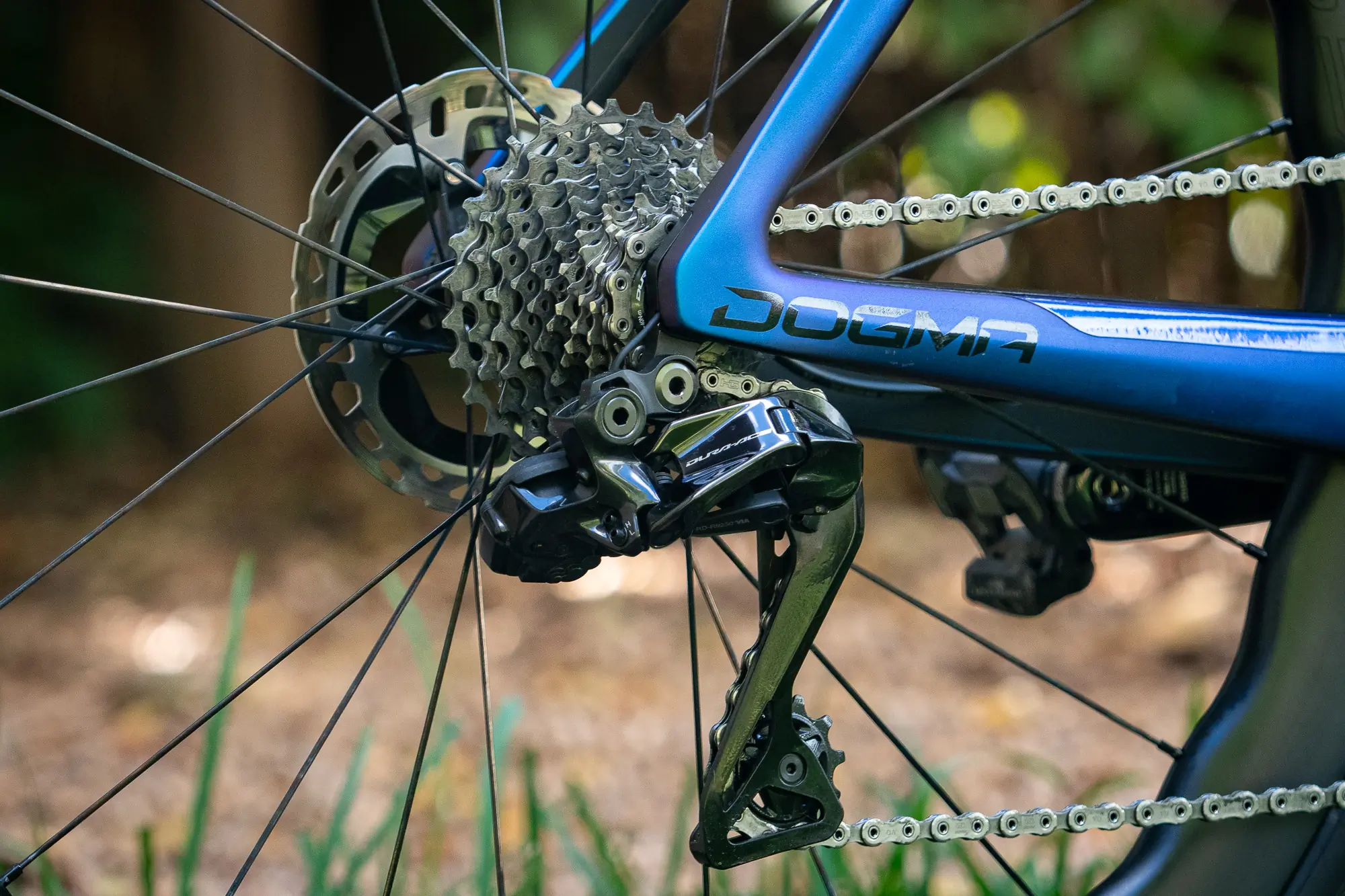 Shimano Dura-Ace rear derailleur on a Pinarello Dogma F