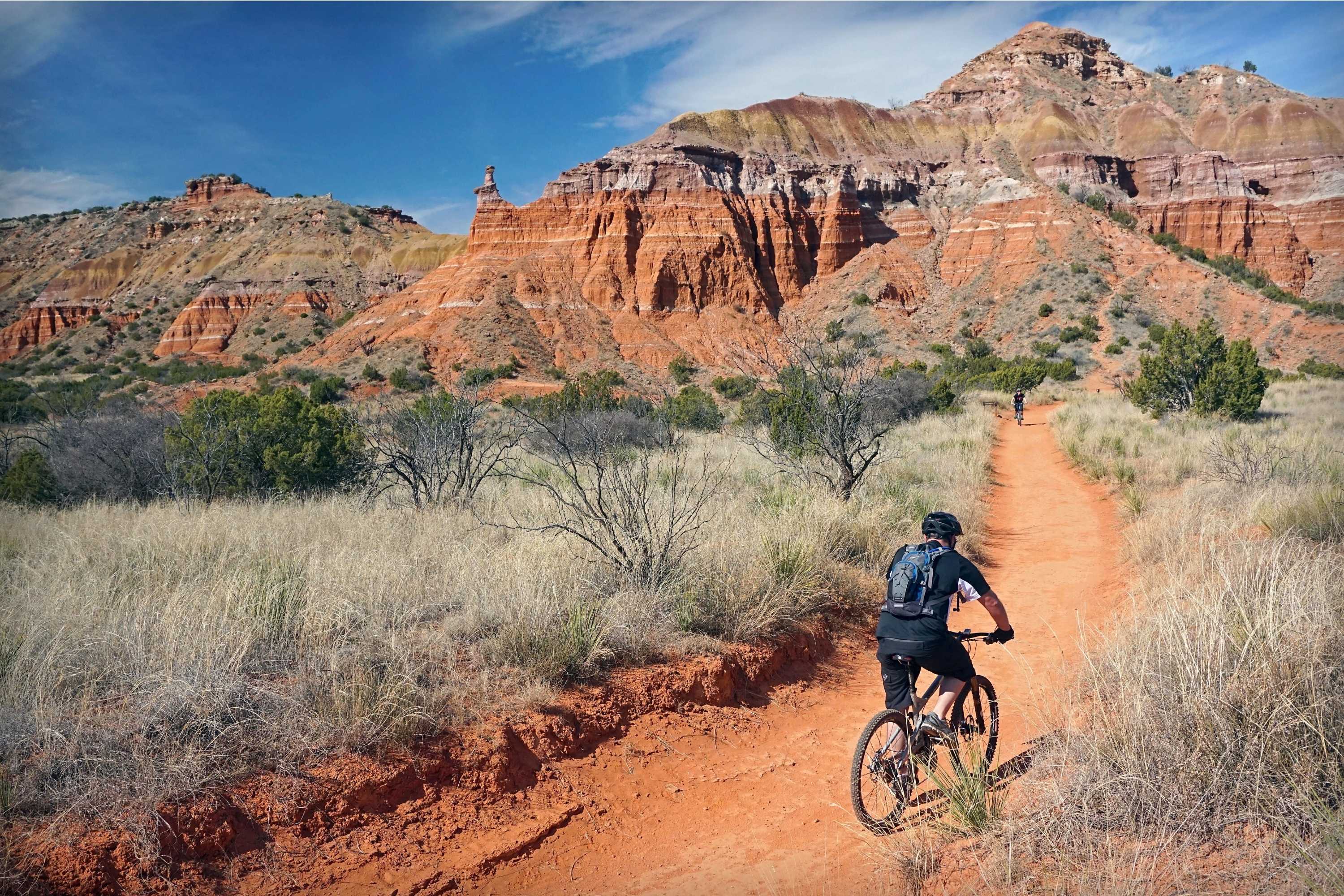 Mountain biking in Palo Duro Canyon State Park, Texas