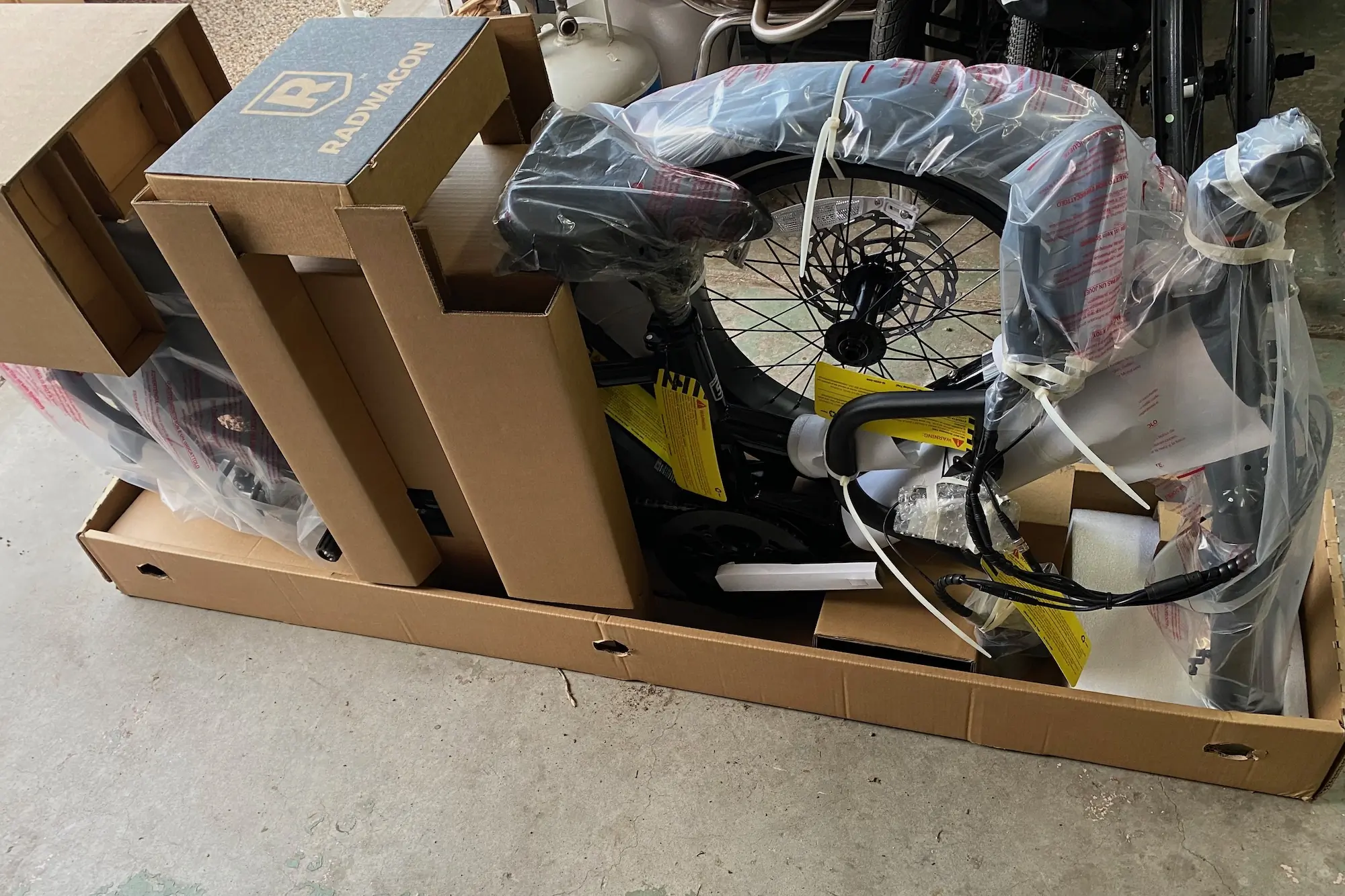 The RadWagon with the box removed before assembly