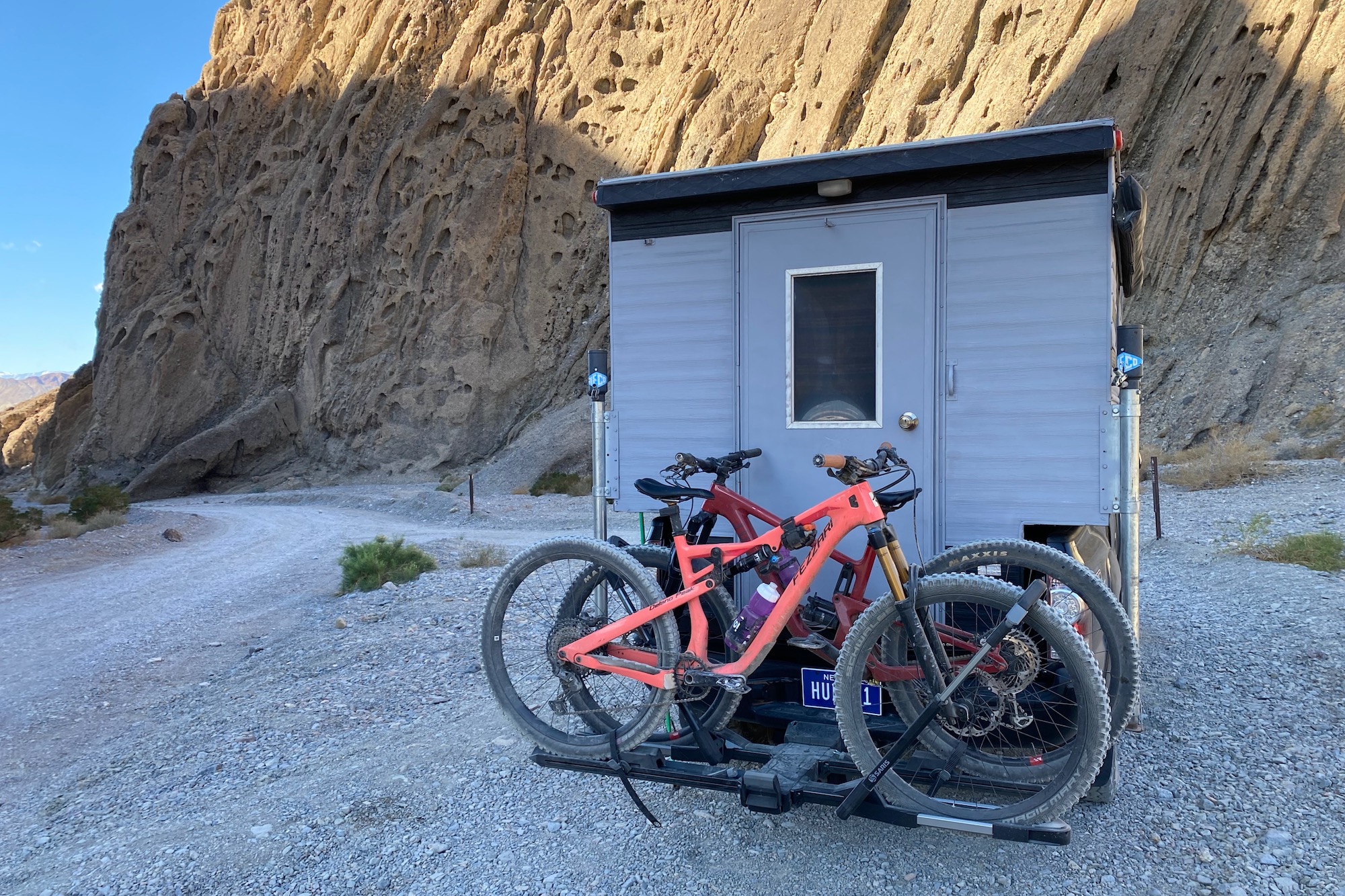 Testing the Saris Edge at a remote camp spot in Death Valley National Park