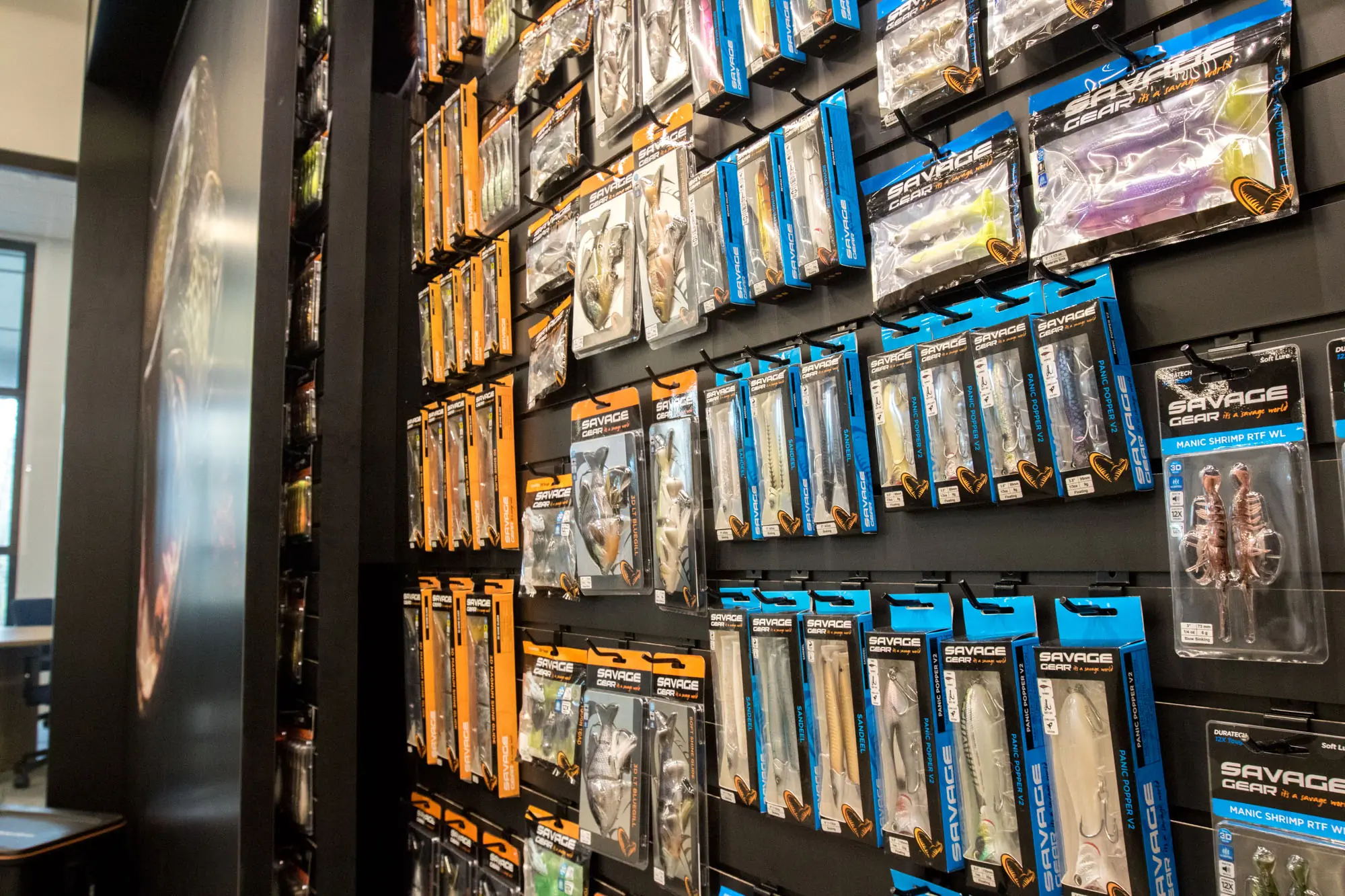 Savage Gear baits on display