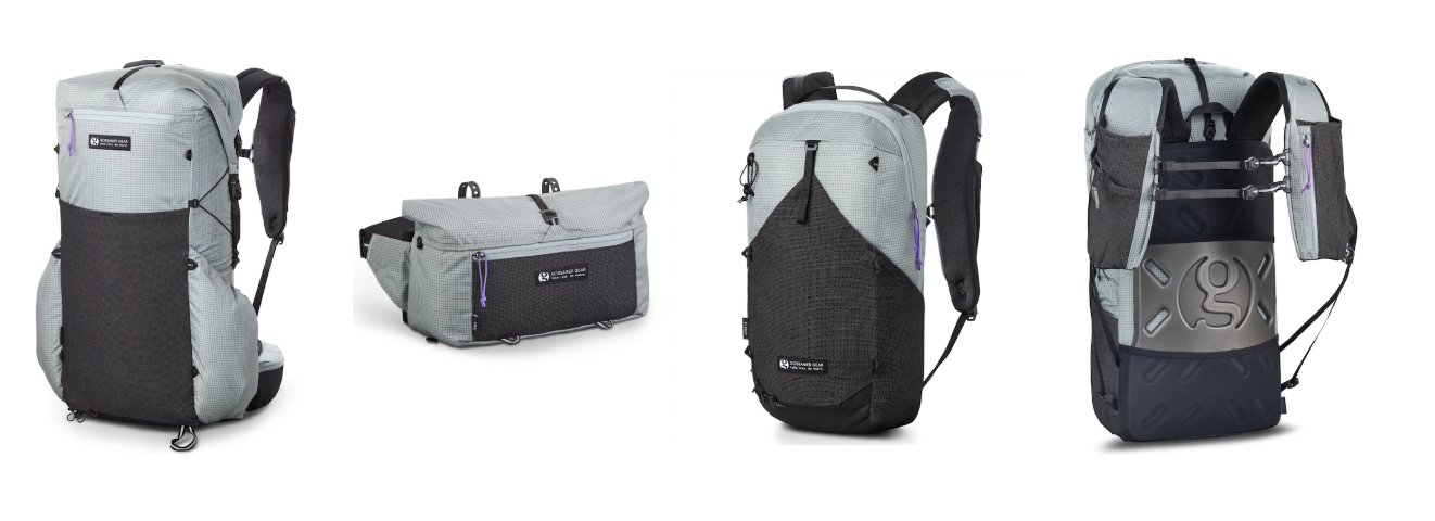 Gossamer Gear backpacks in a line