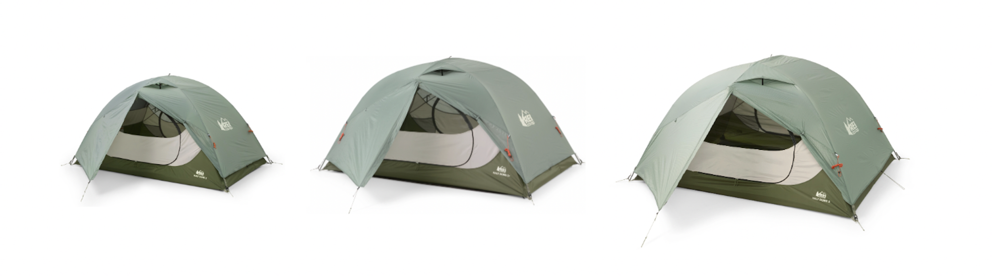 REI Half Dome 2, Half Dome 2 Plus, and Half Dome 3