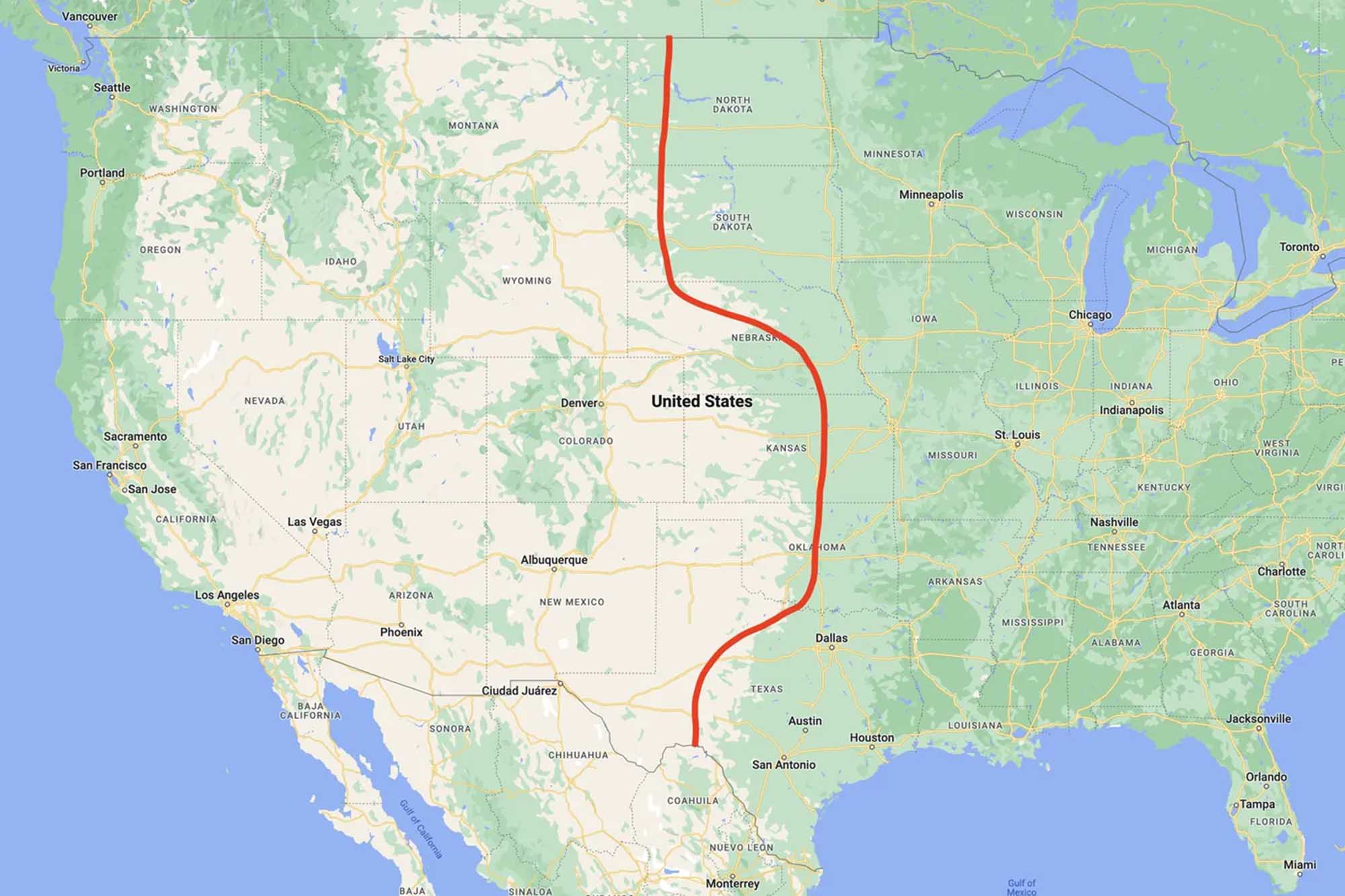 The Great Plains Gravel Route map