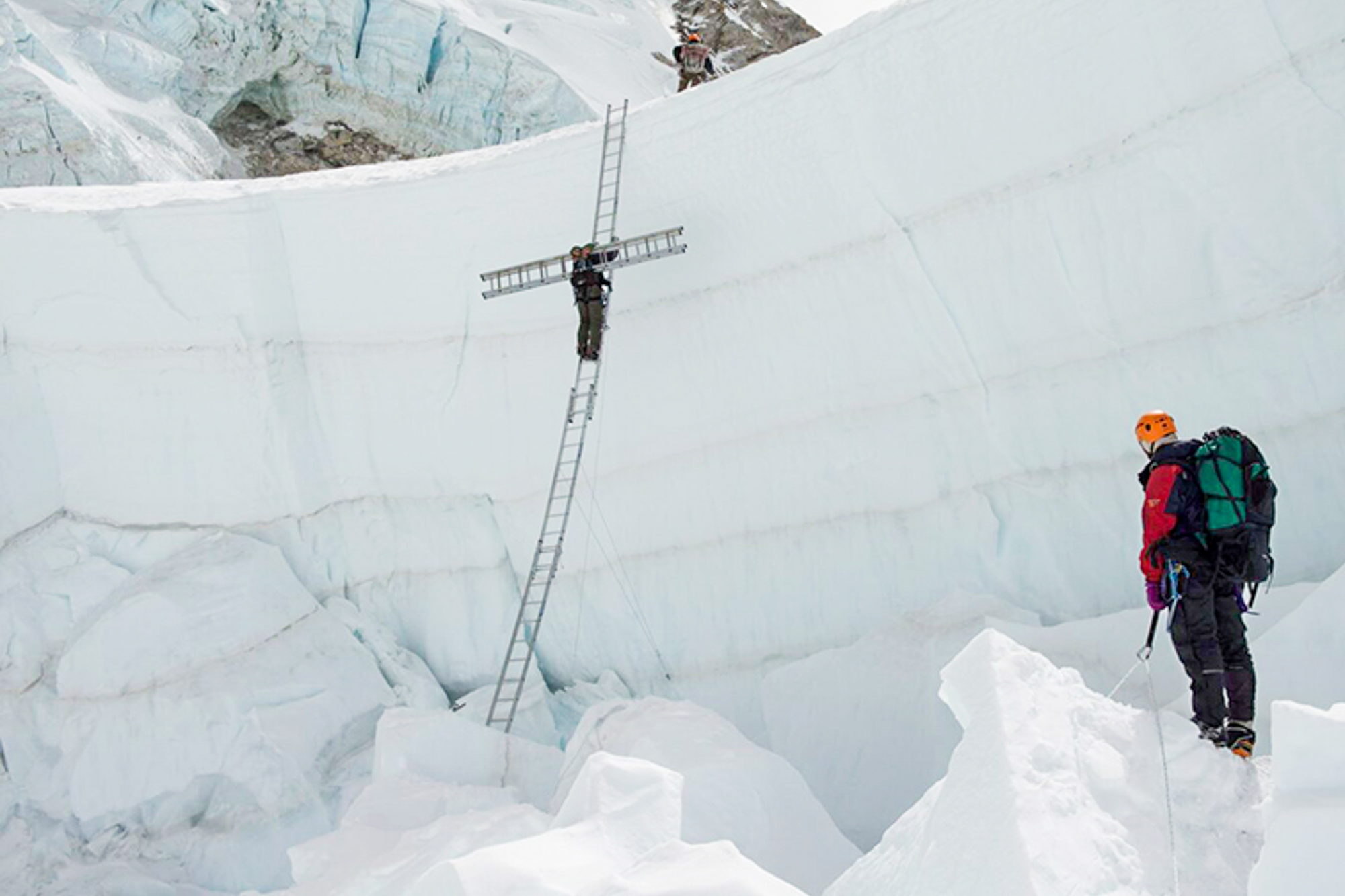Icefall Doctors working in the Khumbu Icefall