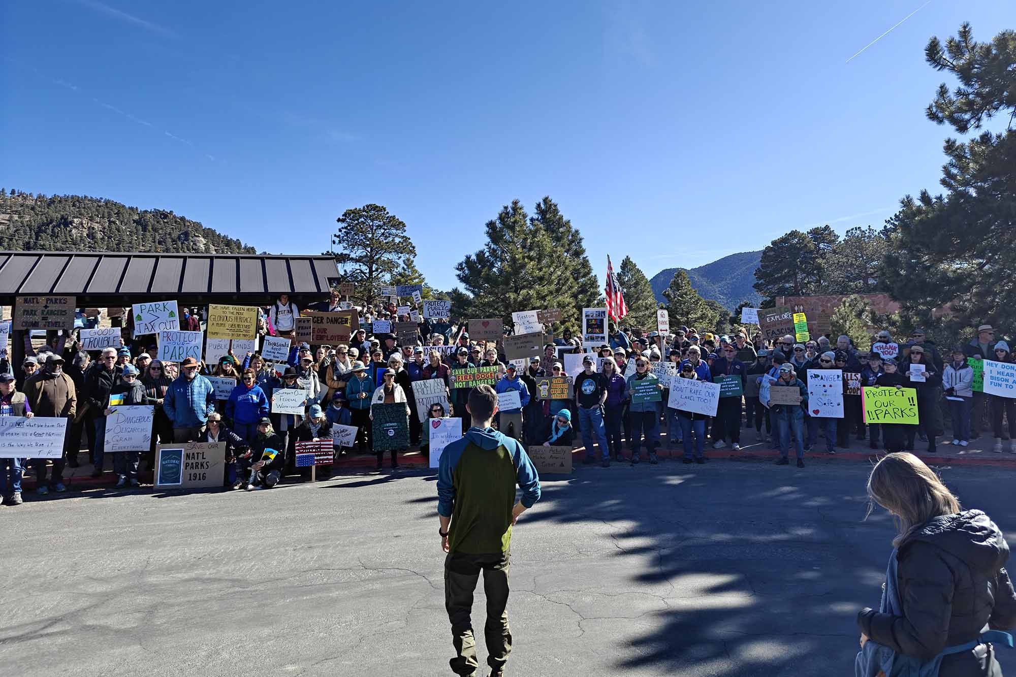 rocky mountain national park trump protest