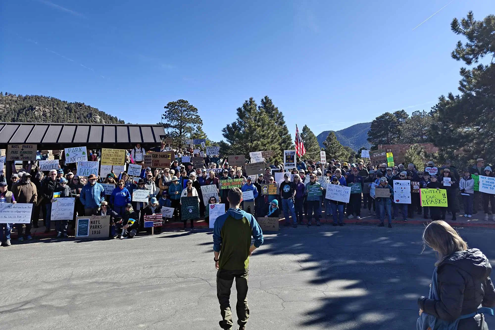 rocky mountain national park trump protest