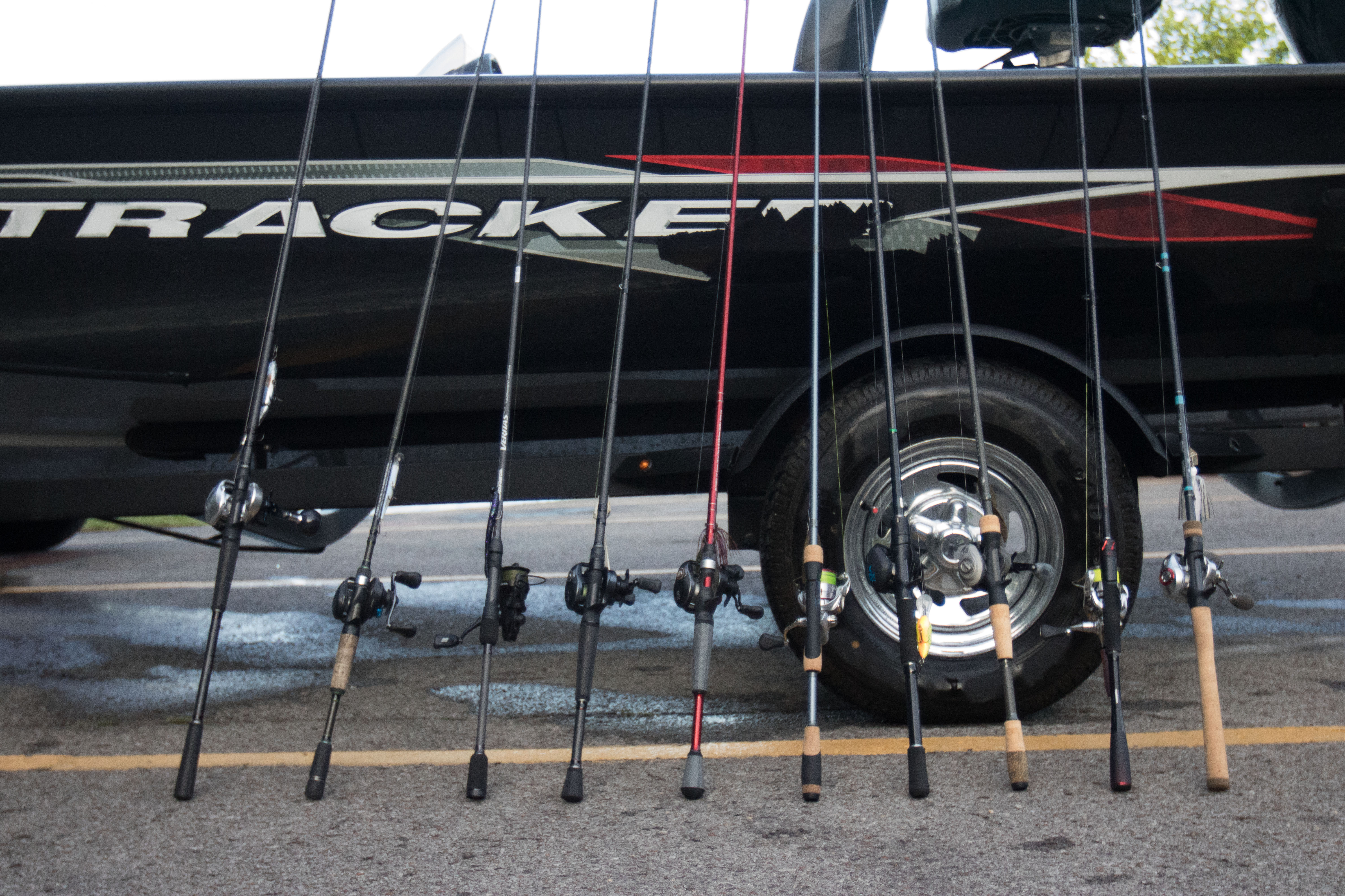 The best bass fishing rods of 2025 lined up.