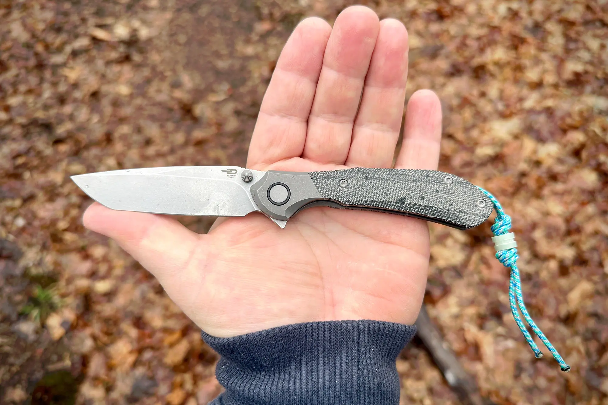 Bestech Knives Constellation knife on a palm of the hand