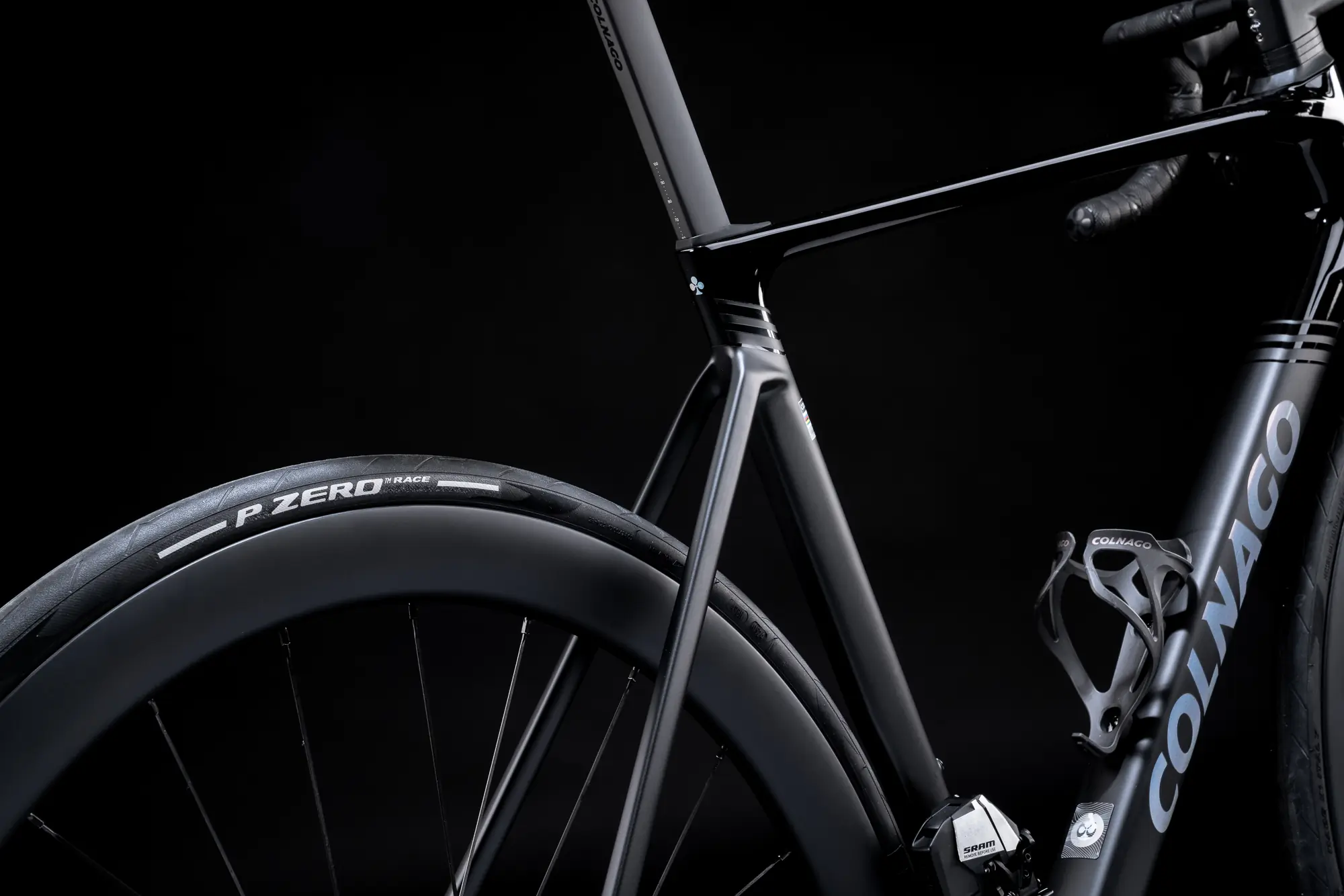 Seat stay and seat tube junction on the Colnago V5Rs