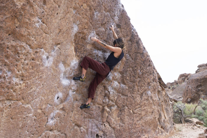 La Sportiva Ondra Comp Climbing Shoes being tested