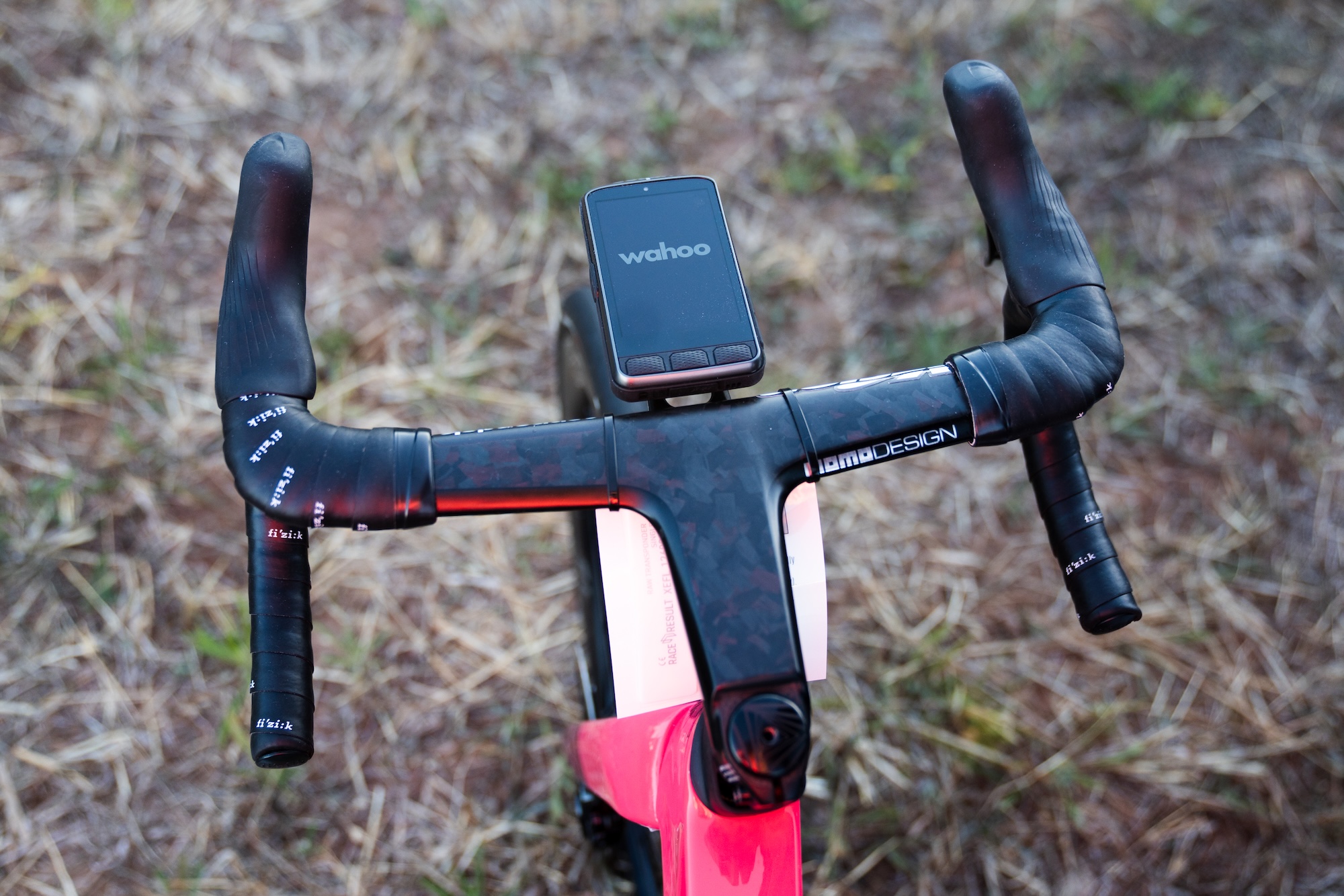 GPS unit on bike handles