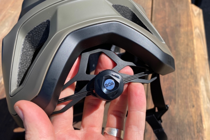 The BOA dial on the Fox Speedframe's adjustment cradle