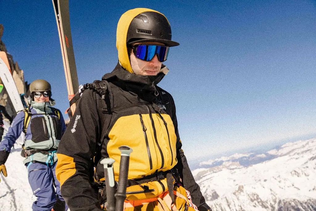 man wearing Mountain Hardwear Mythogen Jacket