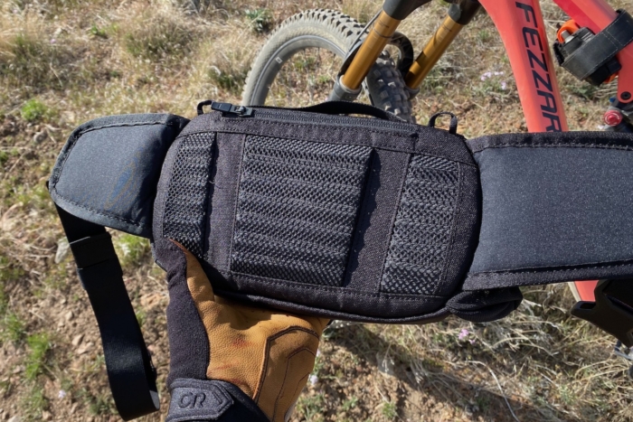Back panel of the Outdoor Research Freewheel 2.5L hip pack