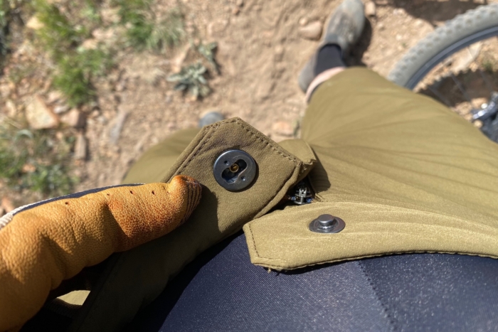 the security snap on the Freewheel shorts