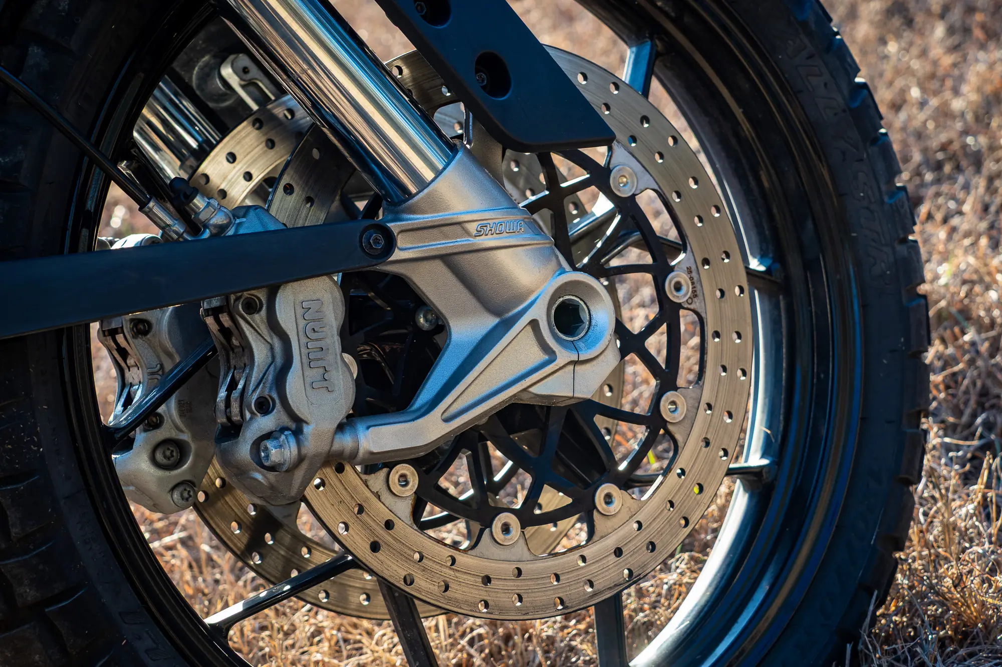 Front brakes on the 2025 Zero DSR/X