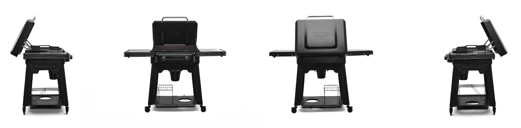 4 angles of the a grill