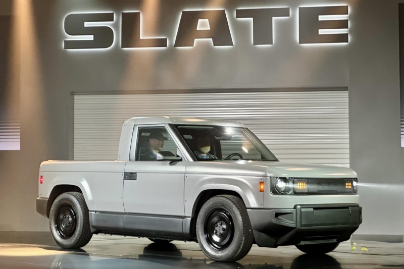 Slate Auto Debuts EV Pickup for the Masses: Bezos Backing, Retro Vibes, $25K
