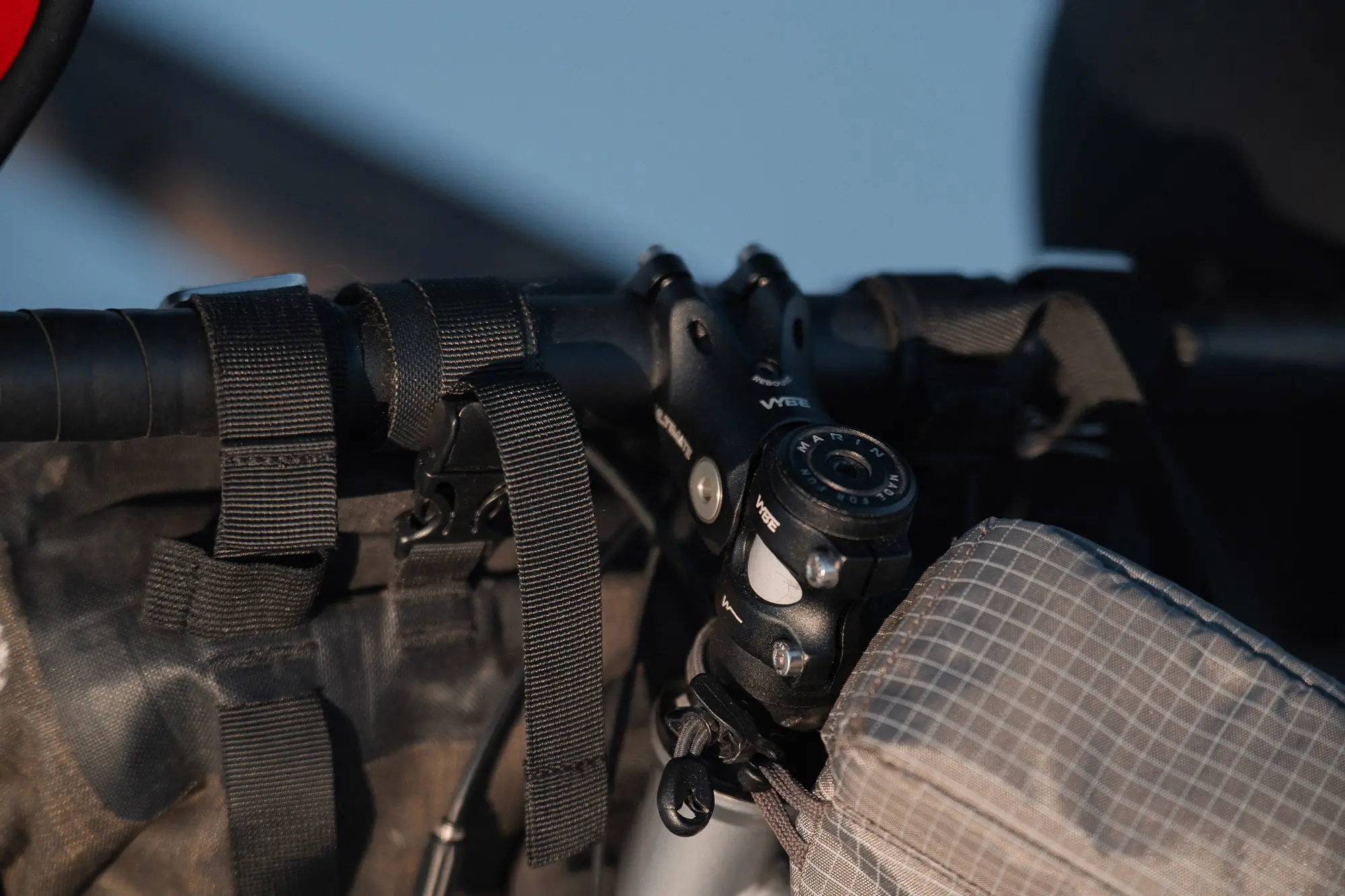 Top view of the Vybe Suspension Stem mounted on the bike