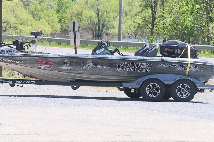 Flint Davis' boat after the Fatal Fishing Tournament crash