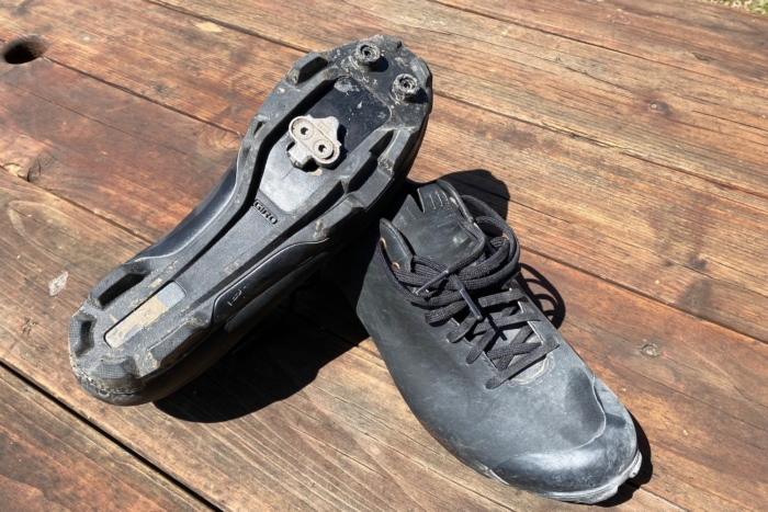 The sole of the Giro Empire SRC shoes