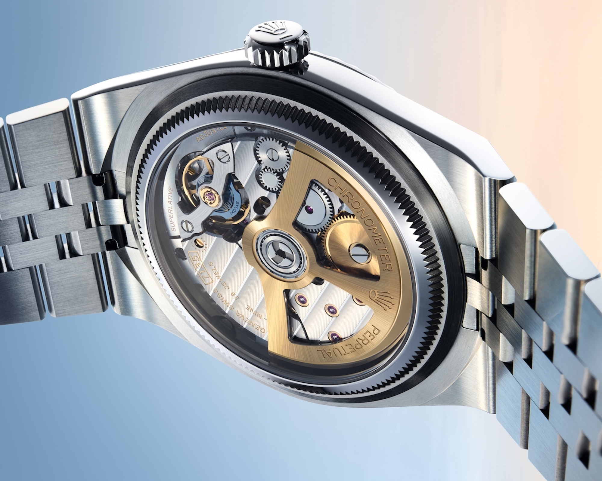 back of Rolex Land-Dweller watch