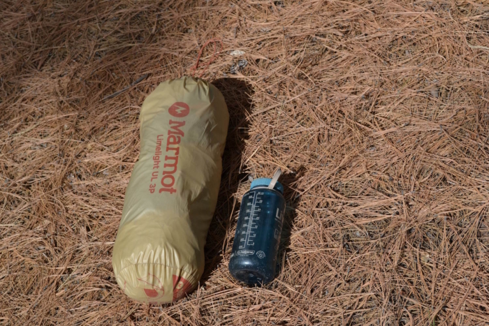 Marmot Limelight UL tent packed neatly inside its carry bag