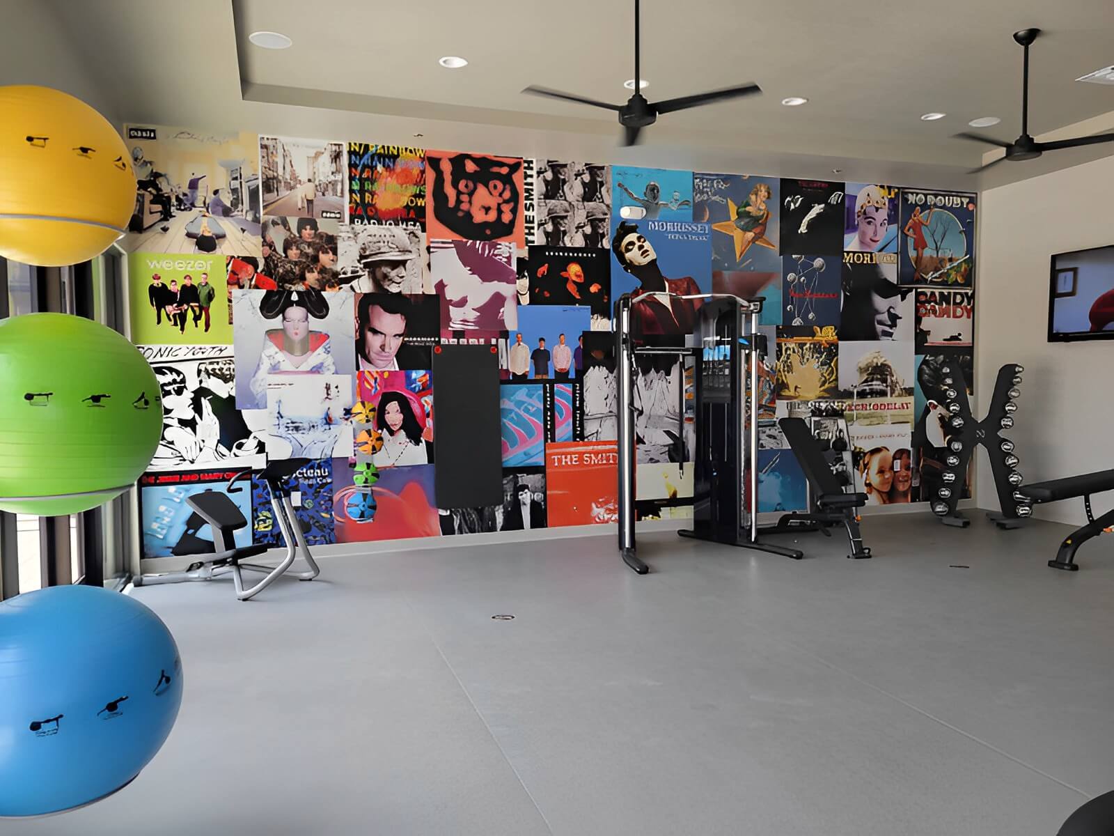 fitness center gym interior at coachella lakes rv ersort