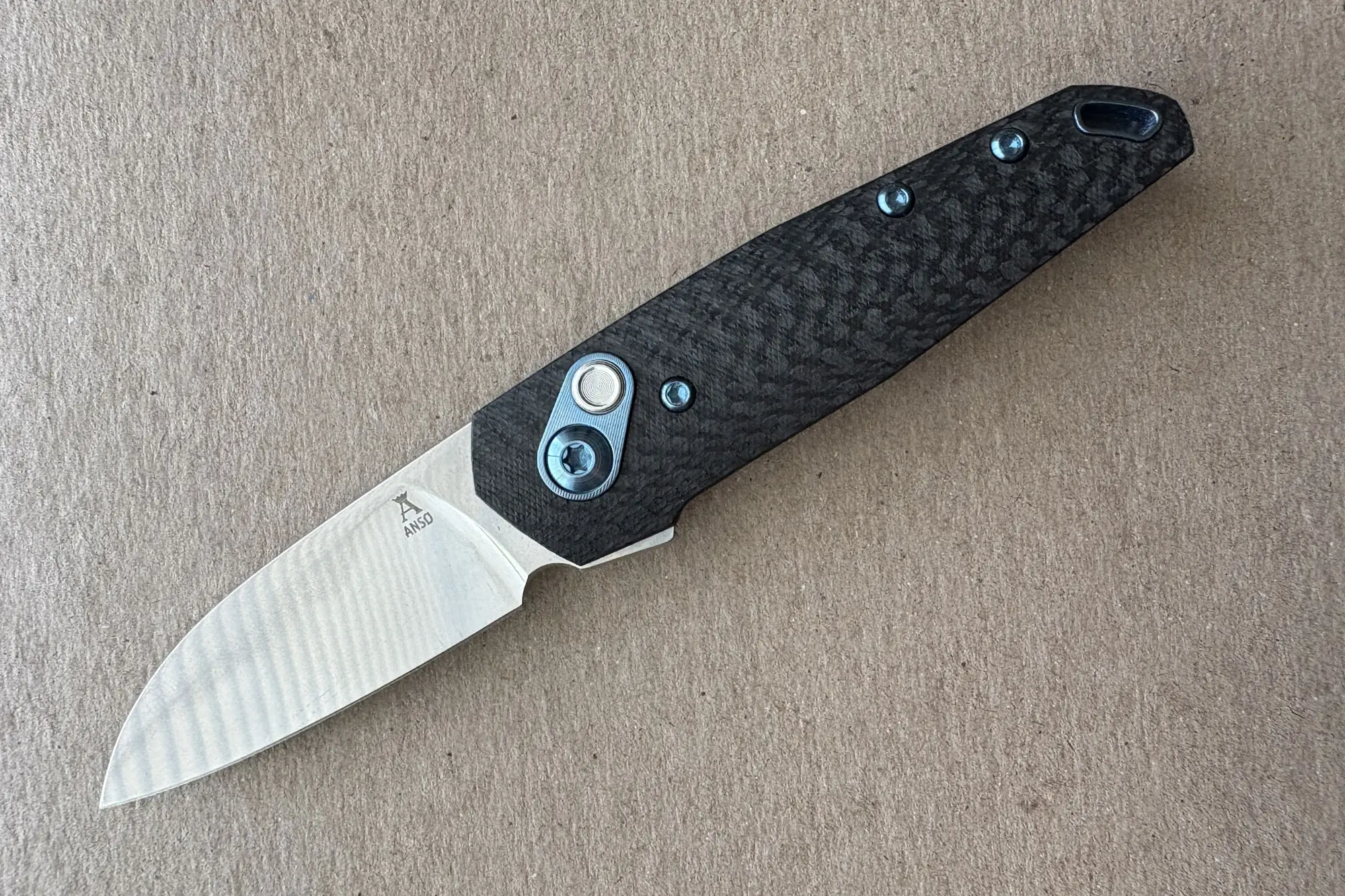 Anso of Denmark Aros knife open