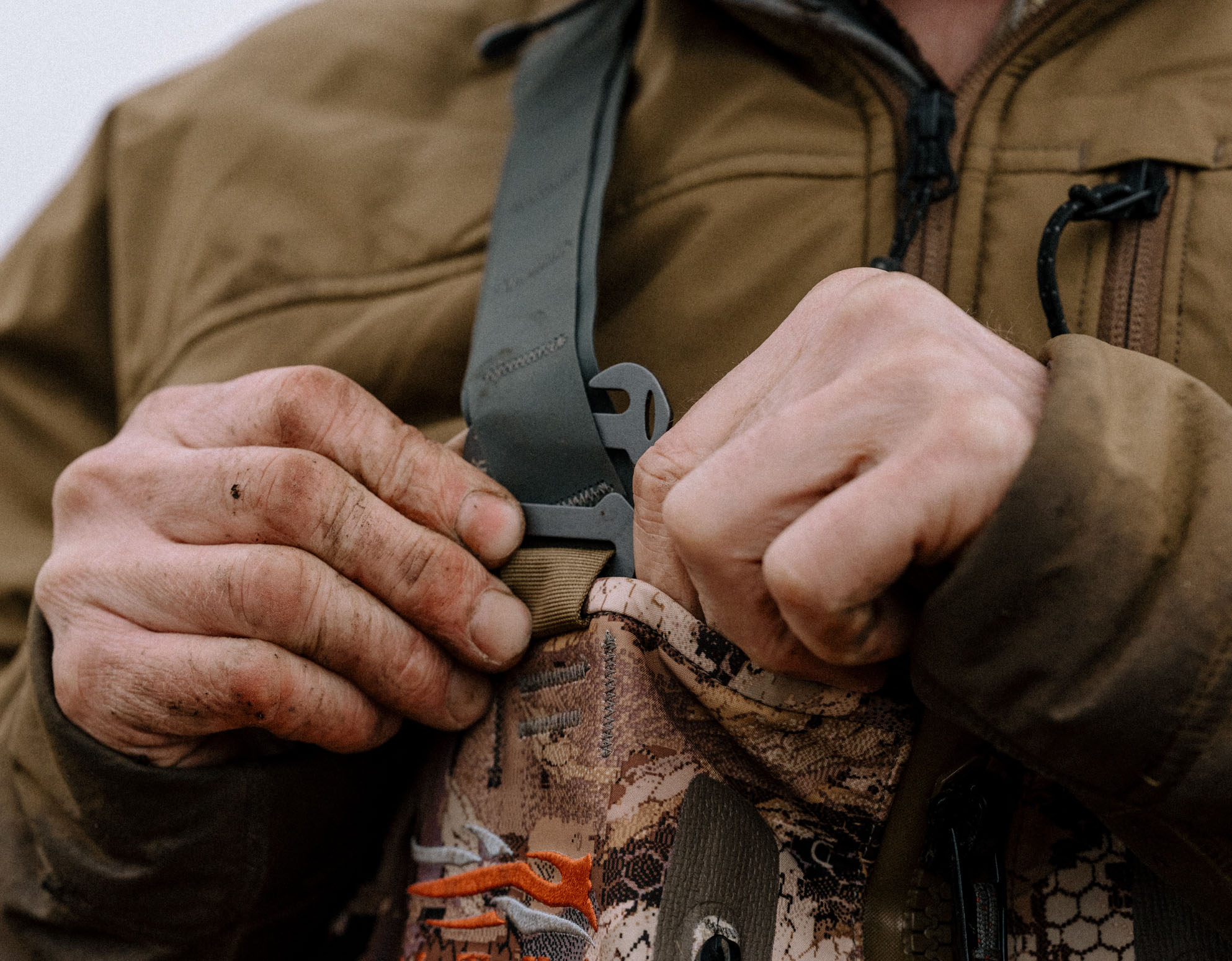 The straps on the Sitka Delta Pro Zip GTX Waders