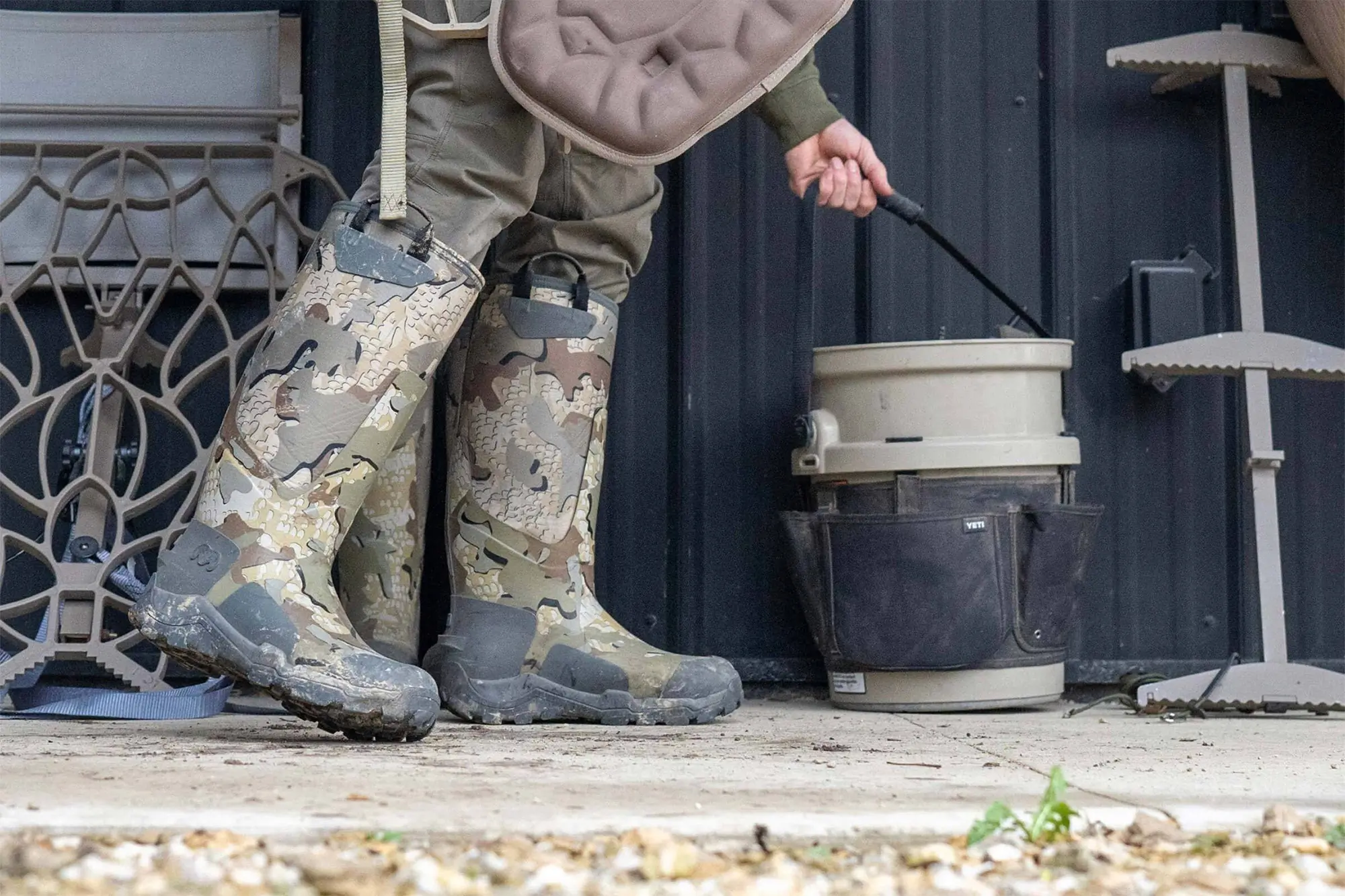 KUIU HD Mud Boot worn during outdoor chores