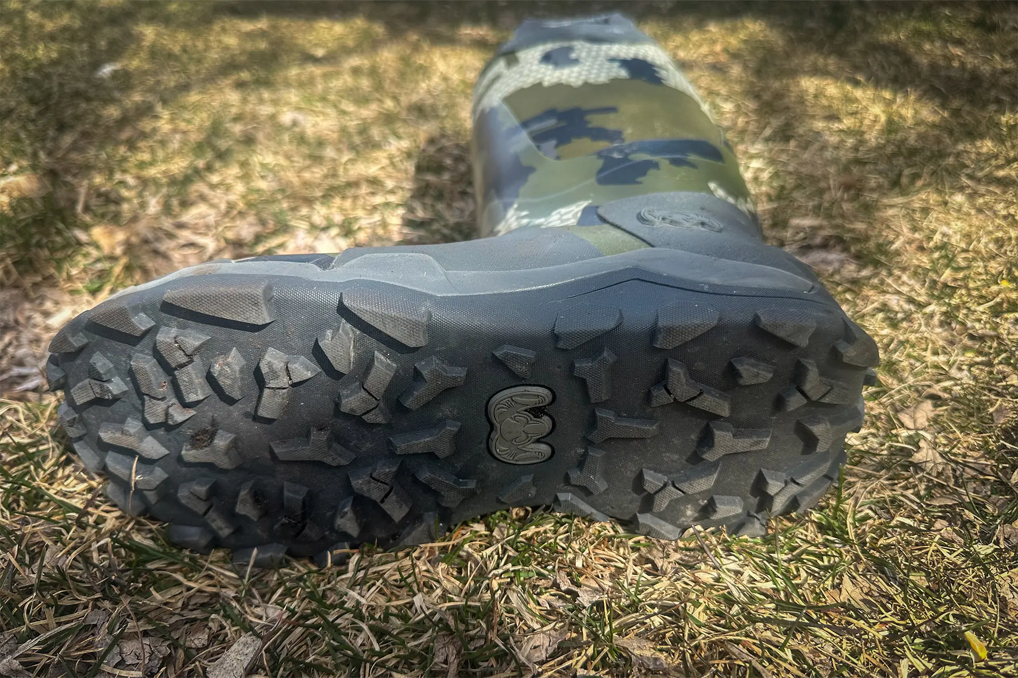 Bottom tread of the KUIU HD Mud Boot shown close-up