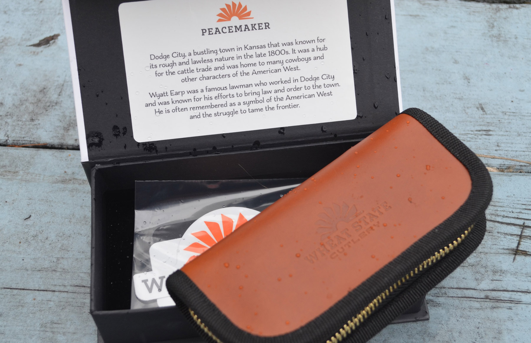 Wheat State Cutlery Peacemaker case with product card