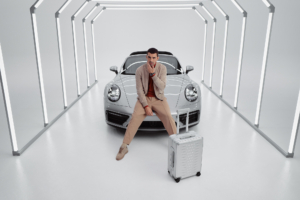 Porsche silver luggage